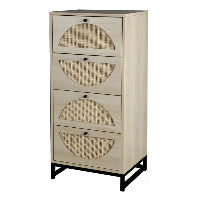 Ruiz Rattan Small 3 Drawer Chest Dresser Canva Home