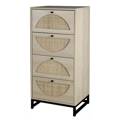 Ruiz Rattan Small 3 Drawer Chest Dresser Canva Home