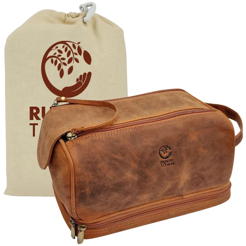 Sam's Stylish Leather Toiletry Bag