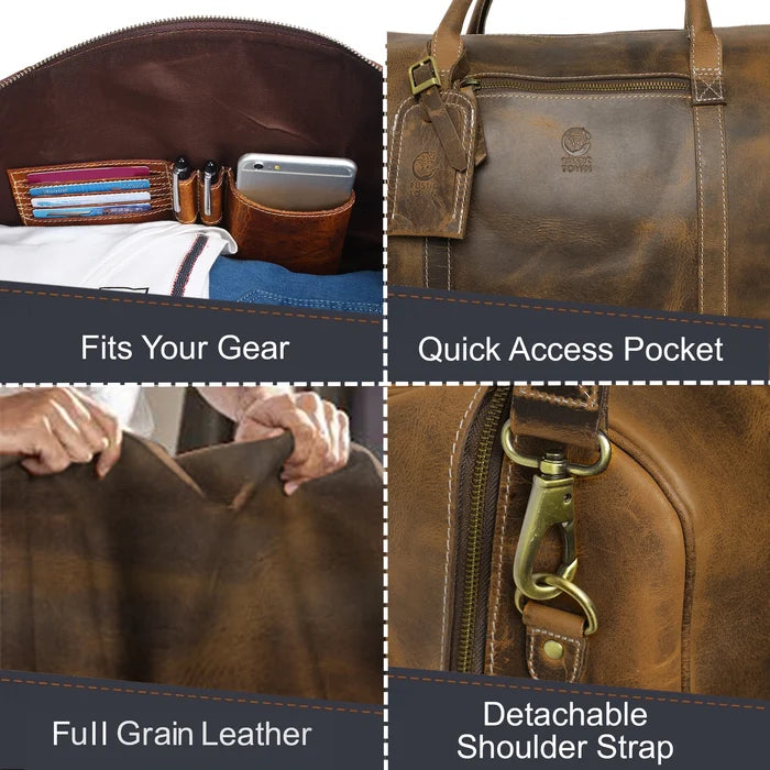 Sasha Travel Duffle Bag (Brown)