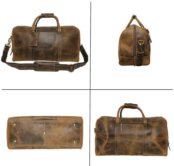 leather duffle