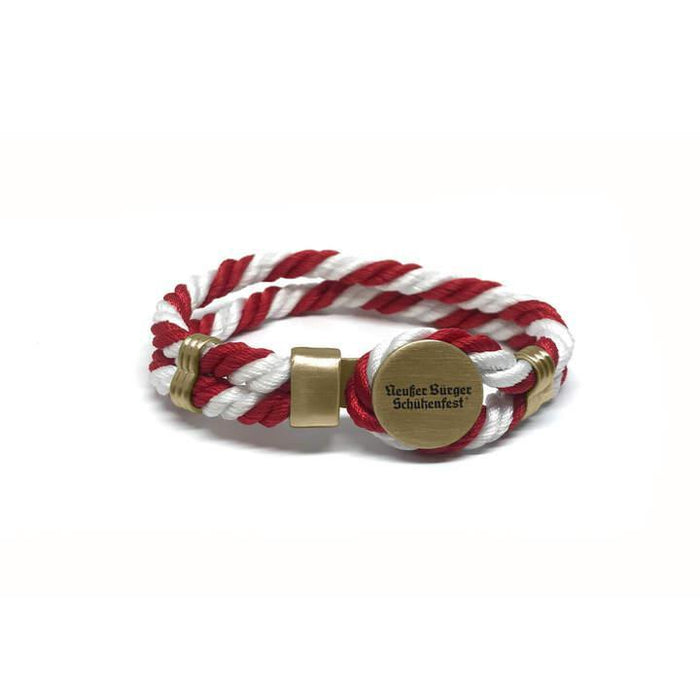 Schützenfest-Armband rot/weiß | Schriftzug: Neusser Bürger Schützenfest