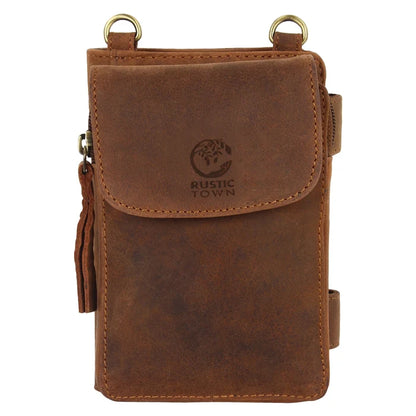 Selene Genuine Leather Crossbody Travel Wallet for Women