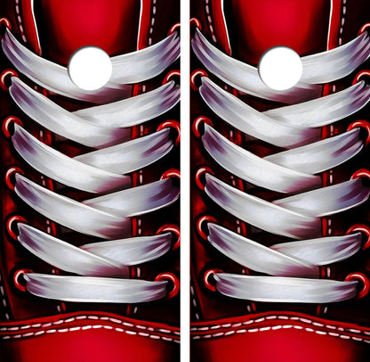 Shoelaces Cornhole Design