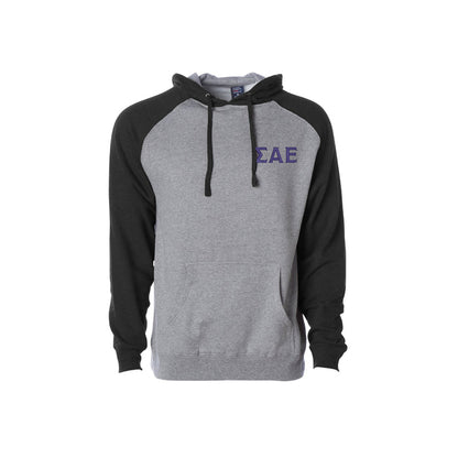 Sigma Alpha Epsilon Raglan Hooded Sweatshirt