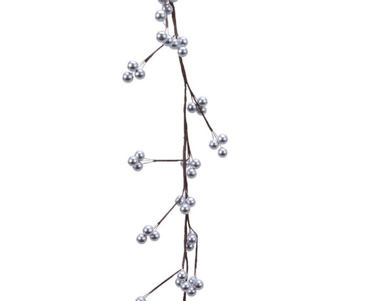 Silver Foam Berry Festive Spray Garland