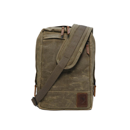 sling-bag (Tan)(Waxed Canvas)
