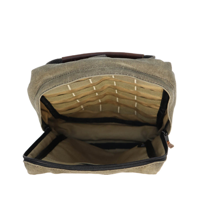sling-bag (Tan)(Waxed Canvas)