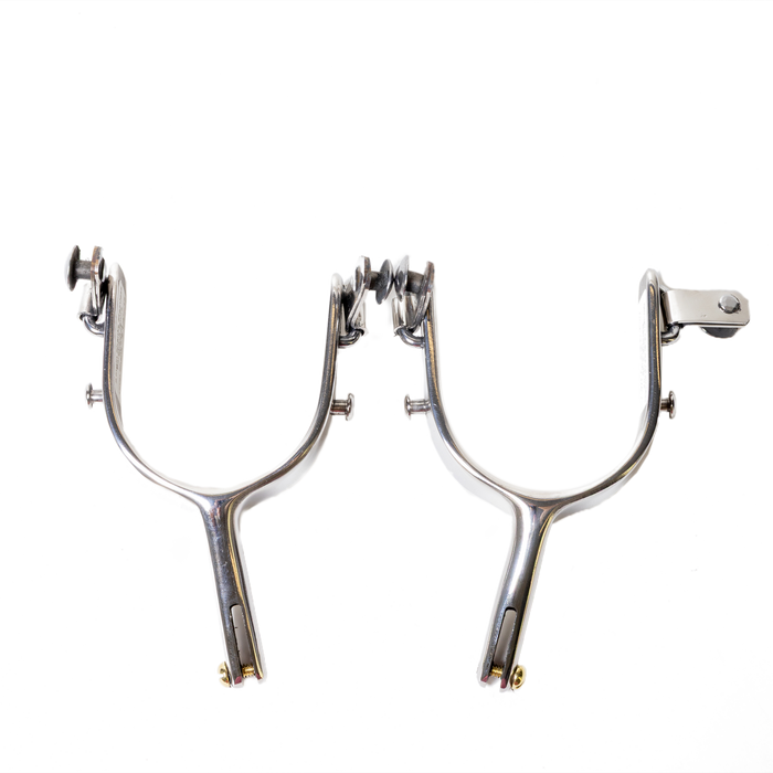 Slingin Shanks Stainless Bareback Spurs