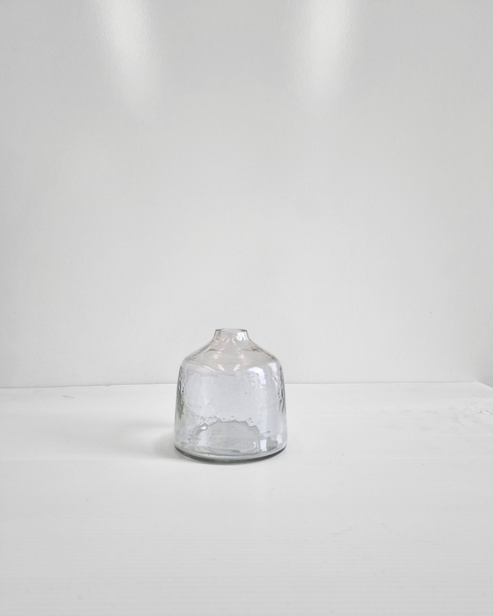 Small Handblown Hammered Bud Vase, Fair Trade, India