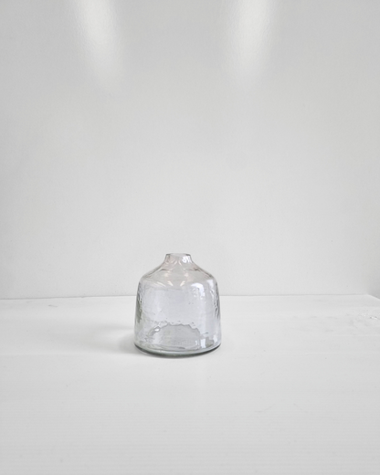 Small Handblown Hammered Bud Vase, Fair Trade, India
