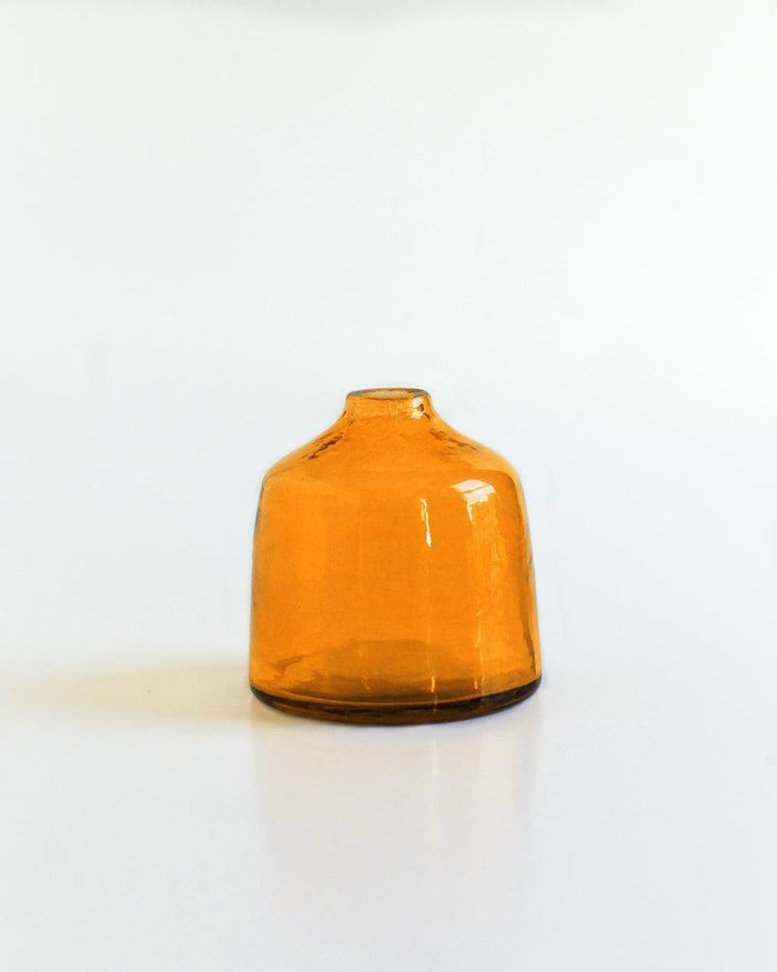Small Handblown Hammered Bud Vase, Fair Trade, India