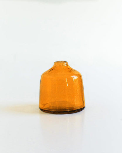Small Handblown Hammered Bud Vase, Fair Trade, India