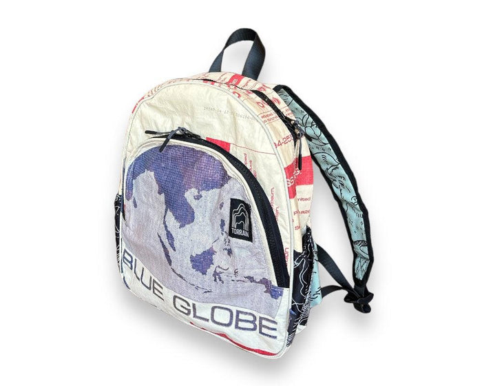 Small Upcycled Day or Childs Backpack made from Feed Bags- Eco-Friendly, Saves Landfills!