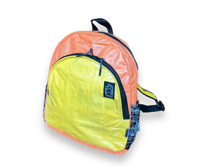 Small Upcycled Day or Childs Backpack made from Feed Bags- Eco-Friendly, Saves Landfills!