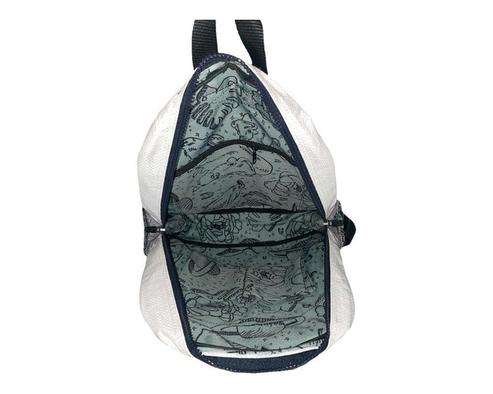 Small Upcycled Day or Childs Backpack made from Feed Bags- Eco-Friendly, Saves Landfills!