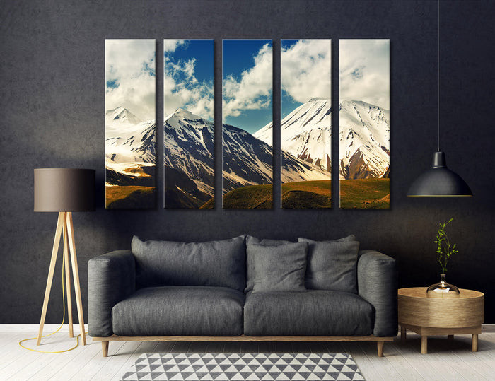Snow Covered Mountains Canvas Print #7033