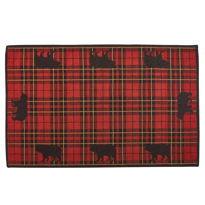 cozy red Sportsman Plaid Indoor & Outdoor Rug