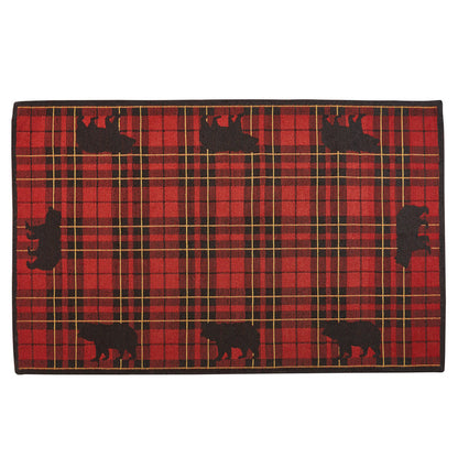 cozy red Sportsman Plaid Indoor & Outdoor Rug