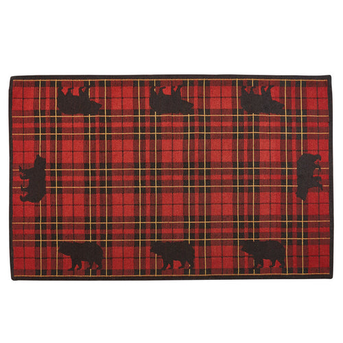 cozy red Sportsman Plaid Indoor & Outdoor Rug