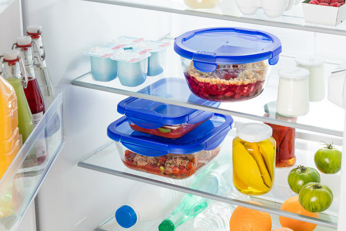 Square glass dish with waterproof lid - Cook & Go