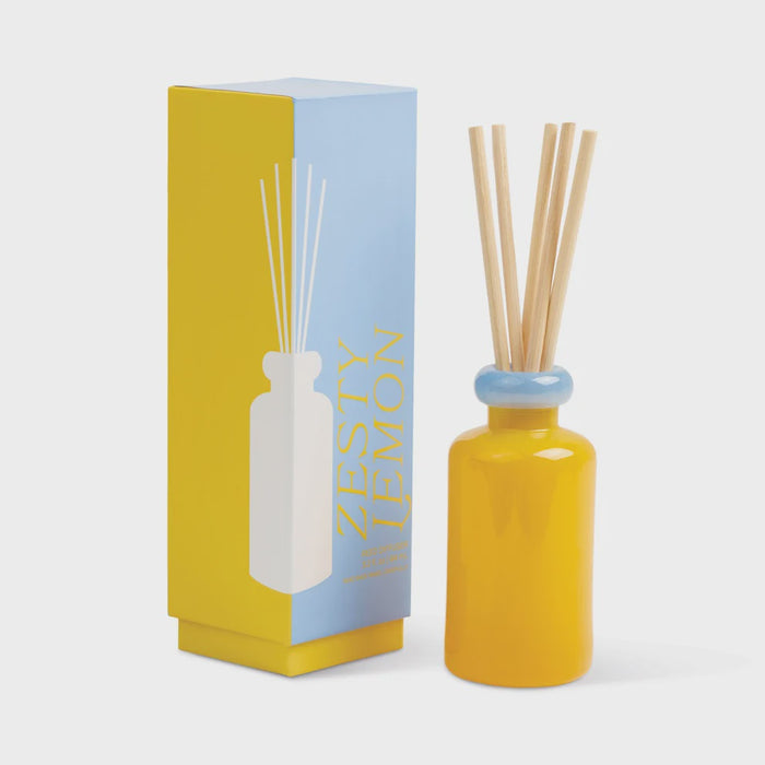 Stack Blue & Yellow Glass Diffuser - Zesty Lemon