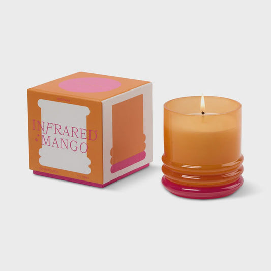 Stack Orange & Hot Pink Glass Candle - Infrared Mango