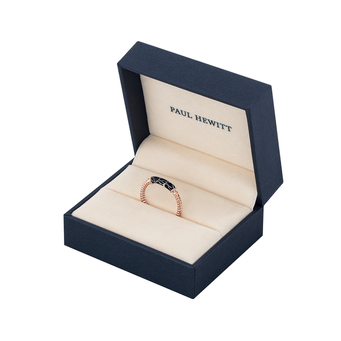 Ring Starboard Roségold Black Marble