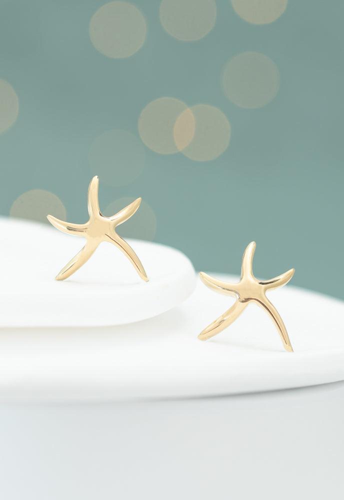 Starfish Stud Earrings in Gold, Give Freedom to Women!