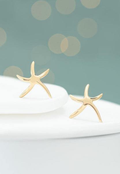 Starfish Stud Earrings in Gold, Give Freedom to Women!