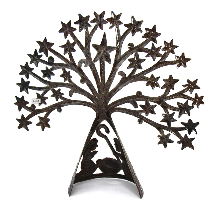 Starry Night Nativity Scene, Handcrafted from steel Drums in Haiti, Fair trade
