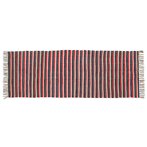 stars and stripes fourth of july rag rug runner