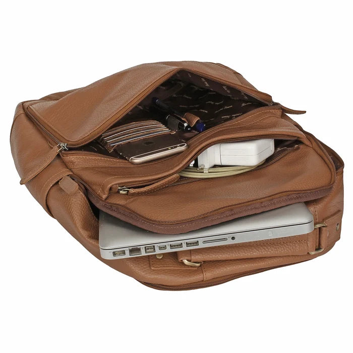 Leather backpack for women