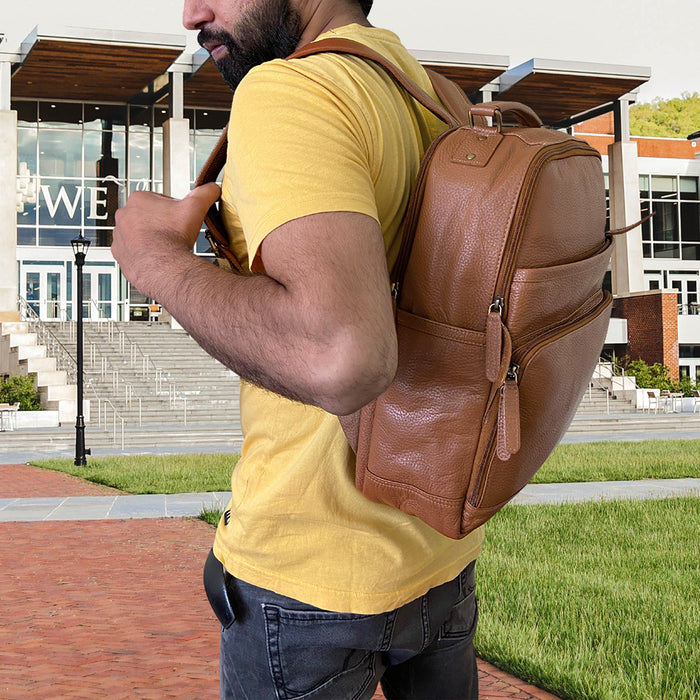Leather Travel Backpack
