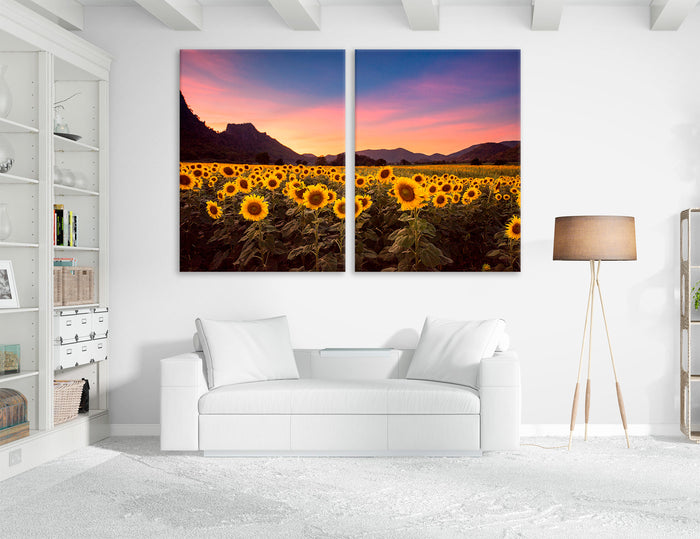 Sunflower Field Canvas Print #7578