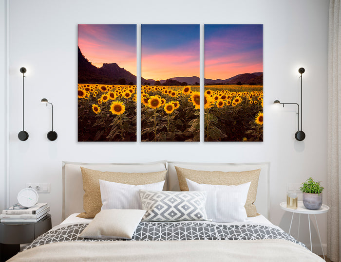 Sunflower Field Canvas Print #7578