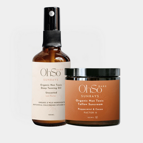SunRays Tallow Suncream & Deep Tanning Oil Bundle