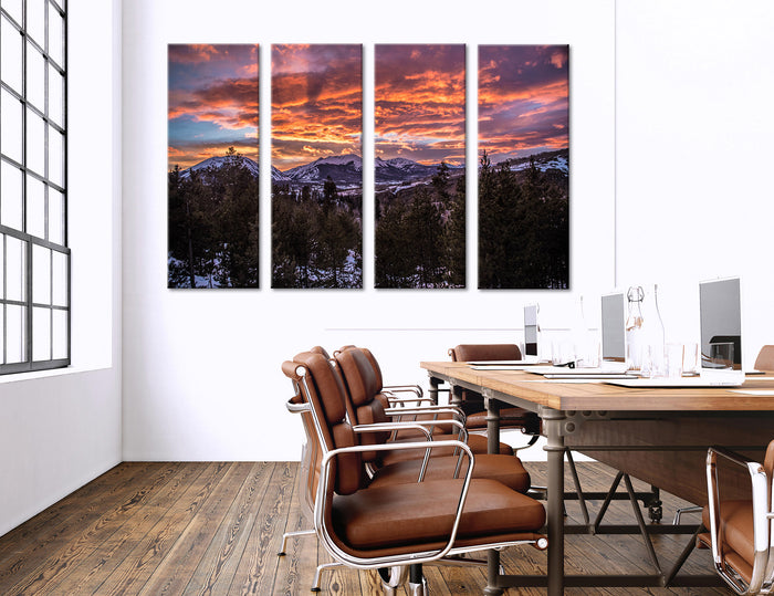 Sunset in the Mountains Canvas Print #7059