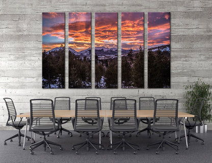 Sunset in the Mountains Canvas Print #7059
