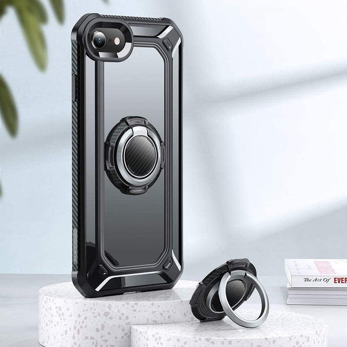 SUPCASE Ring Snap Adhesive Ring Holder and Kickstand-Black