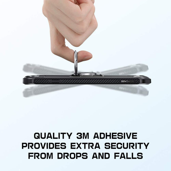 SUPCASE Ring Snap Adhesive Ring Holder and Kickstand-Black