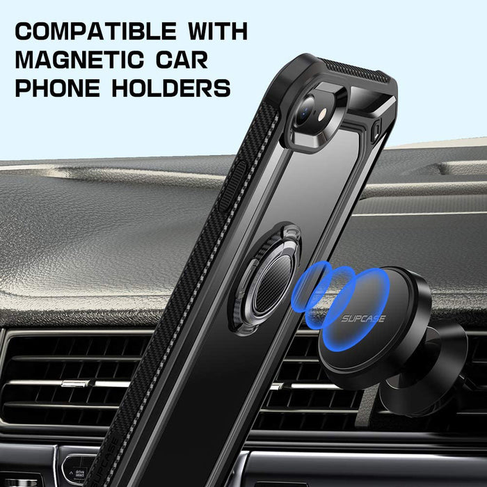 SUPCASE Ring Snap Adhesive Ring Holder and Kickstand-Black