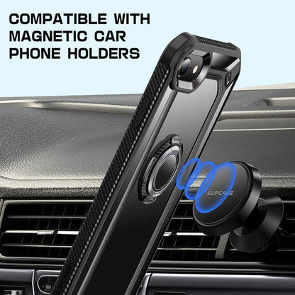 SUPCASE Ring Snap Adhesive Ring Holder and Kickstand-Black