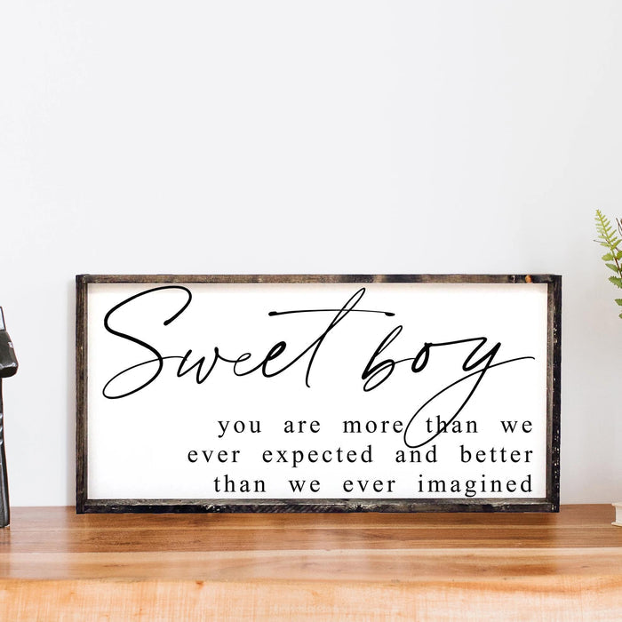 Sweet Boy Wood Sign, farmhouse decor, wall hanging, boy's room
