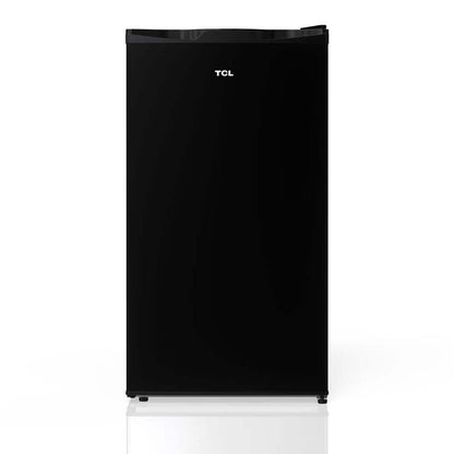 TCL 18 in. 3.1 Cu. Ft. Compact Single Door Mini Fridge in Black (TRM31S4AB) main image.