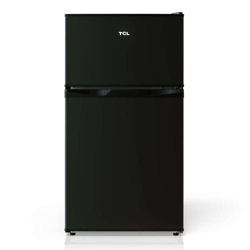 TCL 18 in. 3.1 Cu. Ft. Compact Top Freezer Mini Fridge in Black (TRM31D4AB) main image.