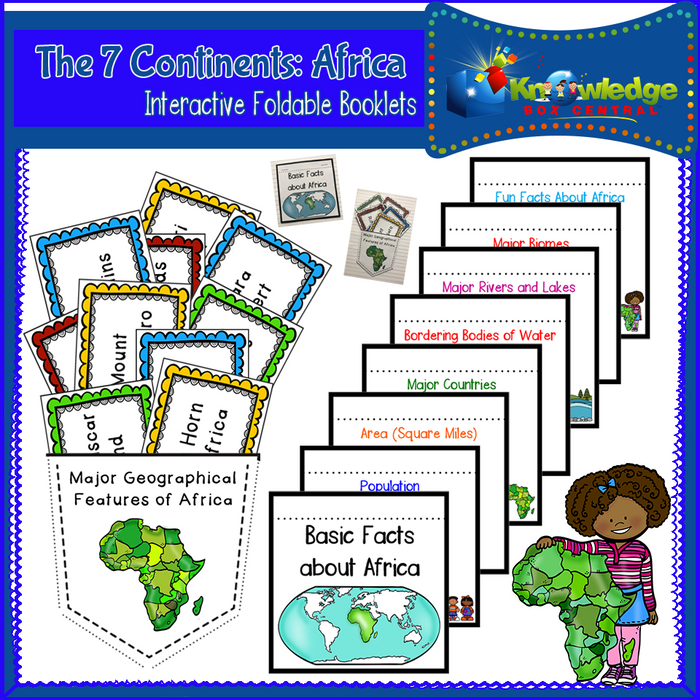 The 7 Continents Interactive Foldable Booklets