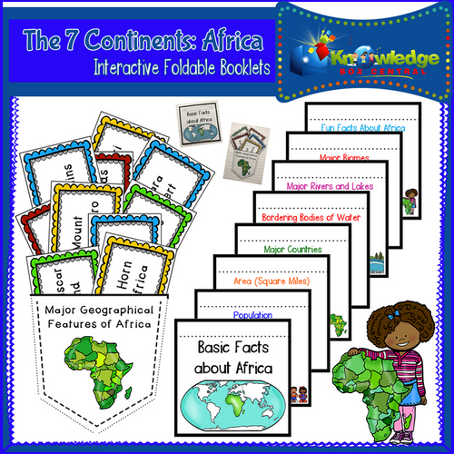 The 7 Continents Interactive Foldable Booklets
