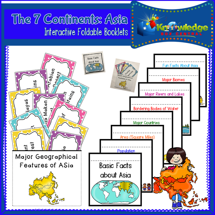 The 7 Continents Interactive Foldable Booklets