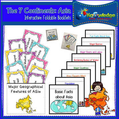 The 7 Continents Interactive Foldable Booklets